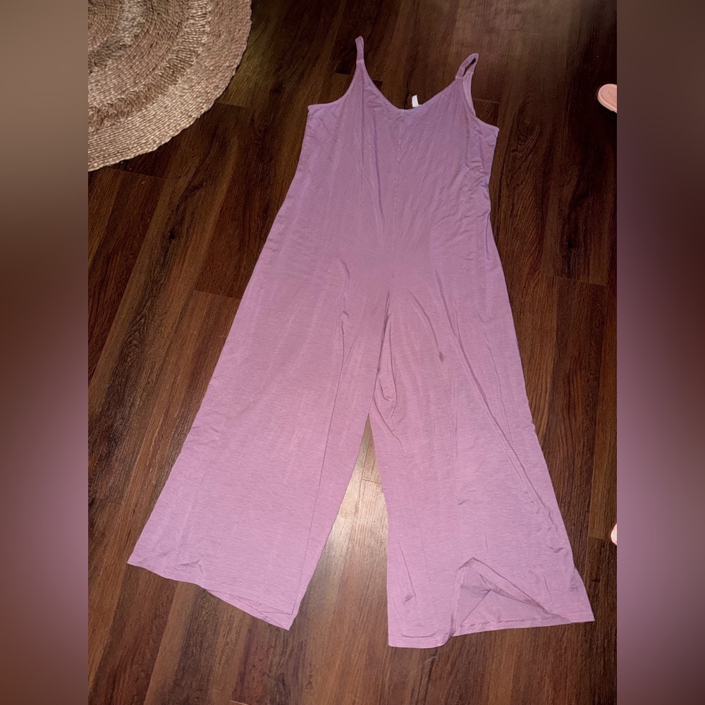 Athleta wide leg jumpsuit nwot mauve casual classic winter $98 - Picture 4 of 8